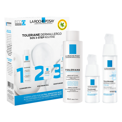 La Roche-Posay Toleriane Dermallergo SOS 3-Step Routine – Escentual La Roche-Posay Toleriane Dermallergo SOS 3-Step Routine – Escentual