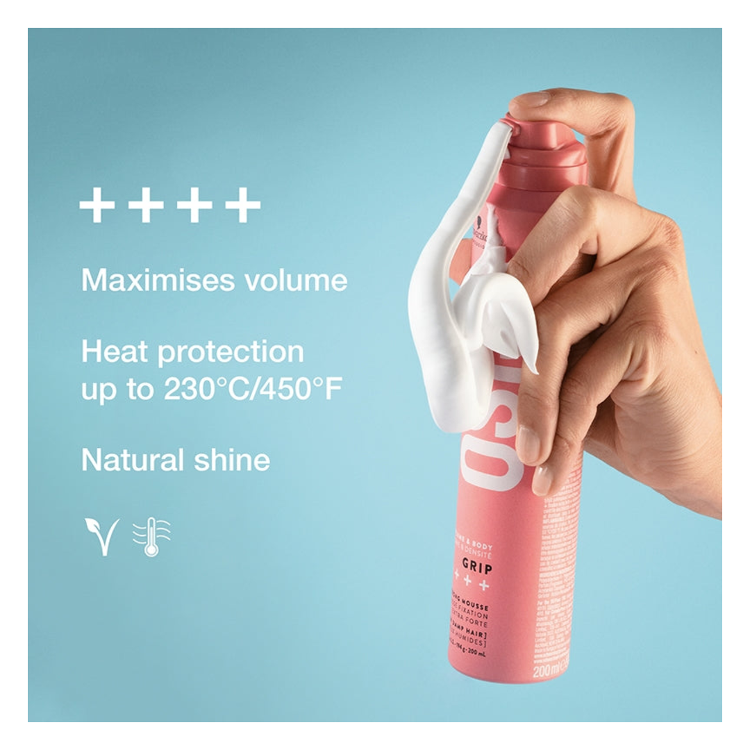Schwarzkopf Professional Osis+ Volume & Body Grip - Extreme Hold Mousse