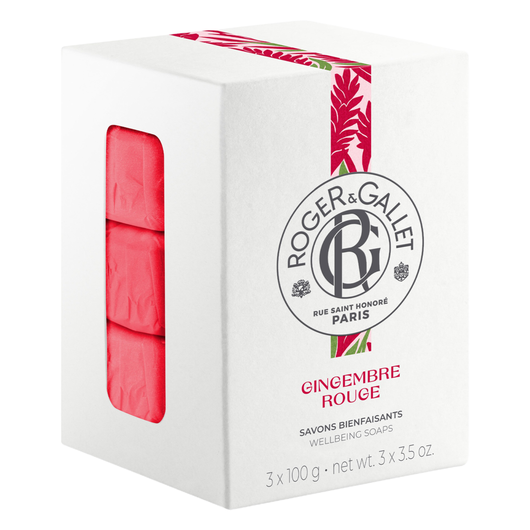 Roger & Gallet Gingembre Rouge Wellbeing Soaps - 3 x 100g