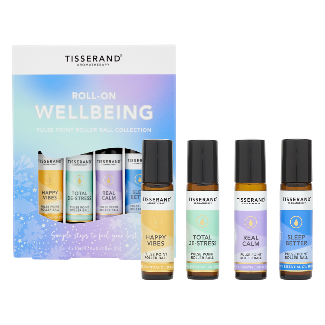 Tisserand Roll-On Wellbeing Pulse Point Roller Ball Collection - 4 x 10ml