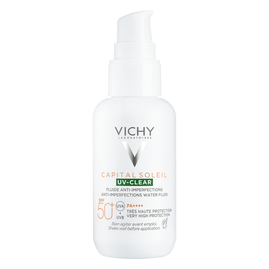 Vichy Capital Soleil UV Clear Anti-imperfections Water Fluid SPF50+ for Blemish-Prone Skin - 40ml