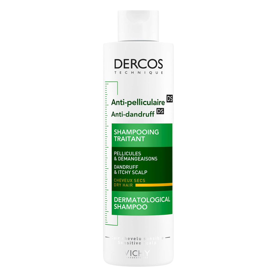 Vichy Dercos Anti-Dandruff Advanced Action Shampoo for Itchy Scalp, Dry Hair - 200ml