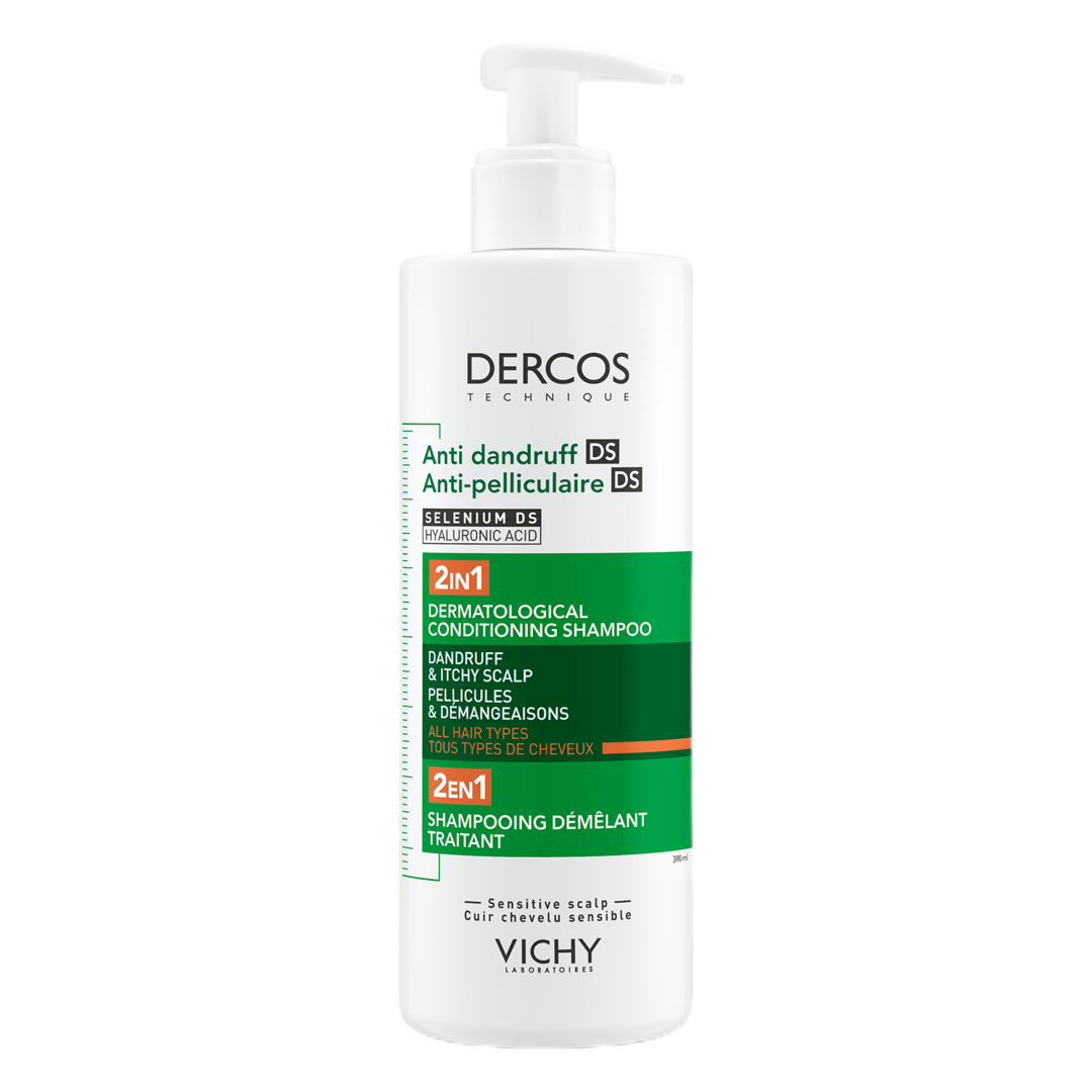 Vichy Dercos Anti-Dandruff 2in1 Dermatological Conditioning Shampoo - 390ml