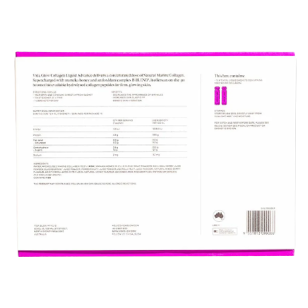 Vida Glow Collagen Liquid Advance - Mixed Berry Flavour