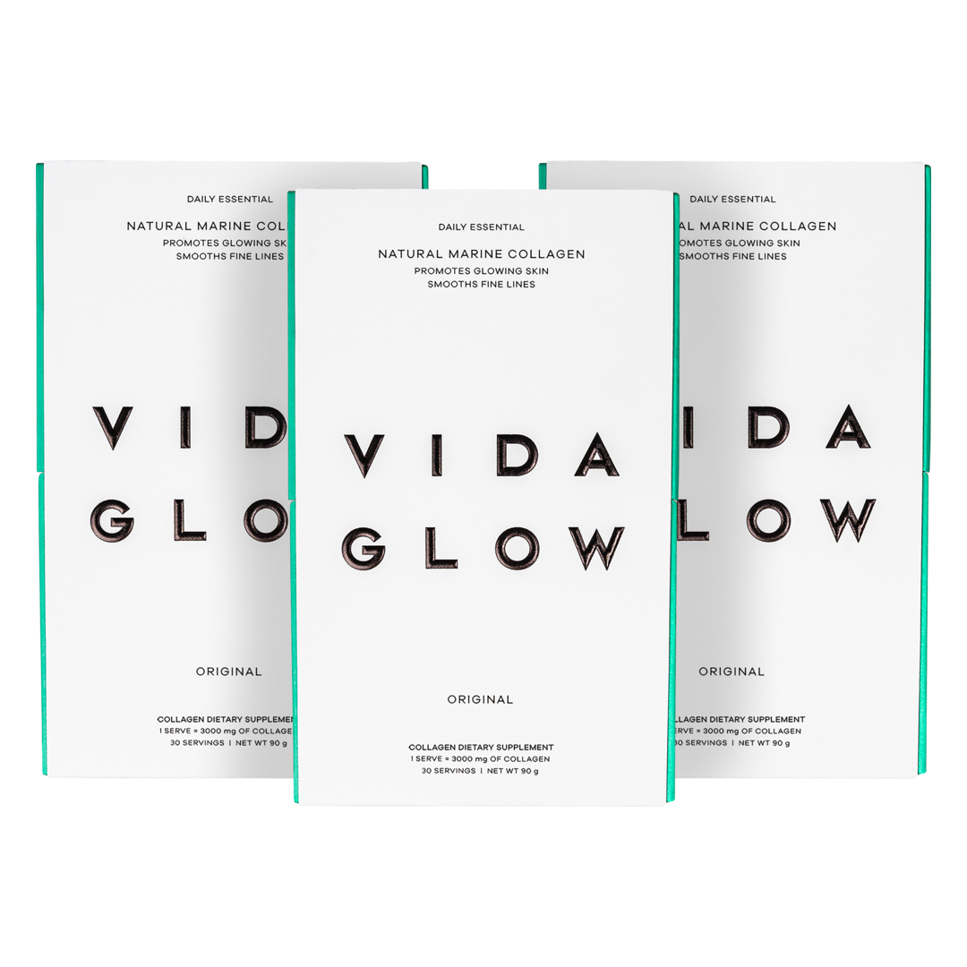 Vida Glow Natural Marine Collagen 90 x 3g Sachets - Original Flavour - 90 x 3g / Original